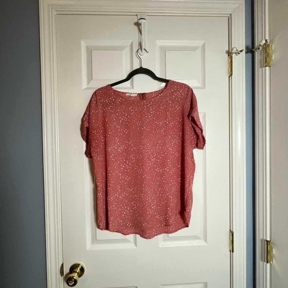 Maurices Dusty Rose Speckled Blouse